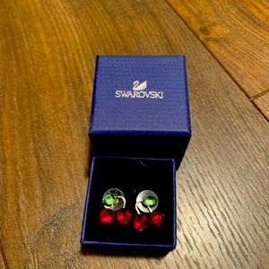Swarovski cherry earrings.